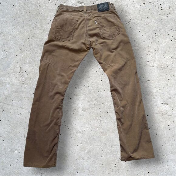 Levi’s 514 Corduroy Pants Brown Size 32x32 Flawed Distressed Straight - Picture 3 of 13